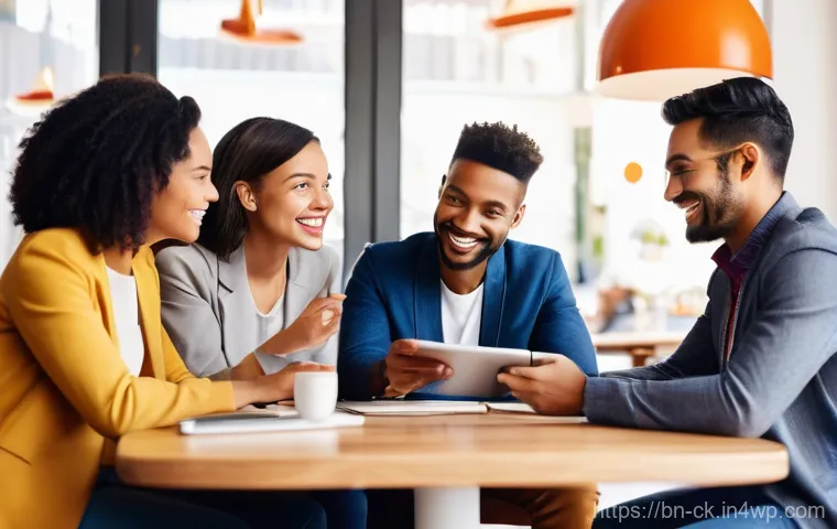 옴니채널 개선을 위한 고객의 목소리 분석 - **Prompt 1: The Attentive Business Listener**
A vibrant, diverse group of customers, including a...