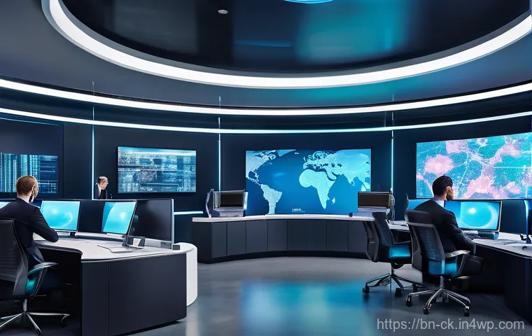 AI 기술을 활용한 옴니채널 고객 분석 - **Prompt 1: AI-Powered Omnichannel Data Integration**
"A vibrant, high-tech control room or mode...