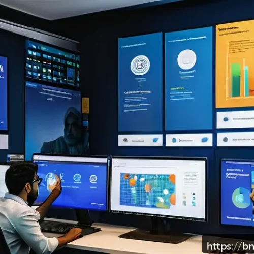 Home 17 옴니채널 고객 관계 관리의 장점 - A modern Bangladeshi office environment showing a diverse team of professionals collaborating around...